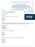 Avaliação Diagnóstica 1ºano E.f.ii