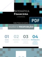 Matemática Financeira - Logística - 2021-2 - Semana 01 - Aula 01-02 - Razão e Proporção
