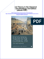 Full Download Sociological Theory in The Classical Era Text and Readings 3Rd Edition Ebook PDF Ebook PDF Docx Kindle Full Chapter