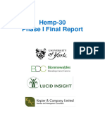Phase 1 Report - University of York - HEMP-30 Catalysing A Step Change in The Production