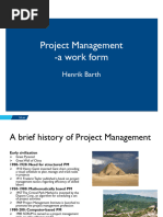 Project Management Part I - Project Management Overview