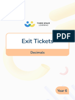 Exit Ticket Y6 Decimals