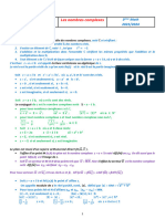 Lessentiel Du Cours Les Nombres Complexes 3ème Math