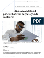Inteligência Artificial - Como Tecnologia Pode Substituir Negociação de Contratos - BBC News Brasil