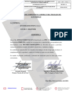 Certificado de Competencia Laboral Josias Innova