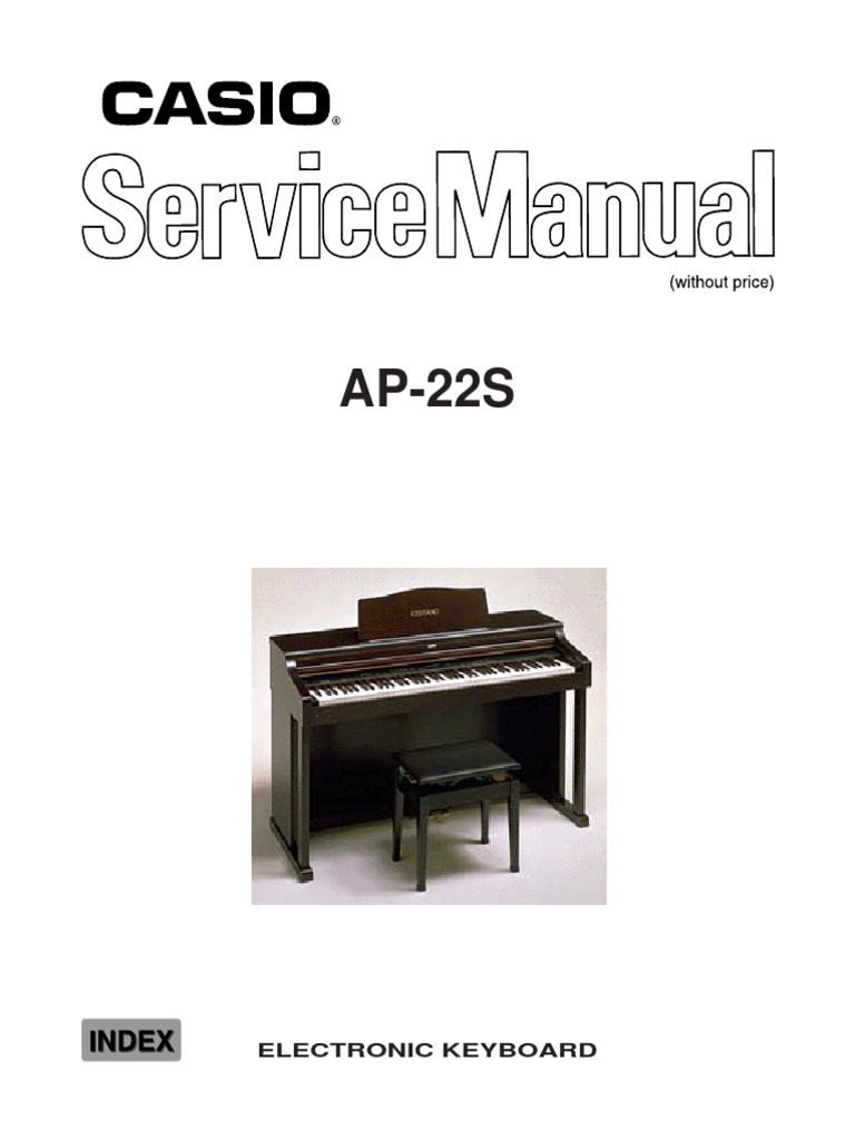 Casio AP-22S Keyboard Service Manual | PDF | Printed Circuit Board | Piano