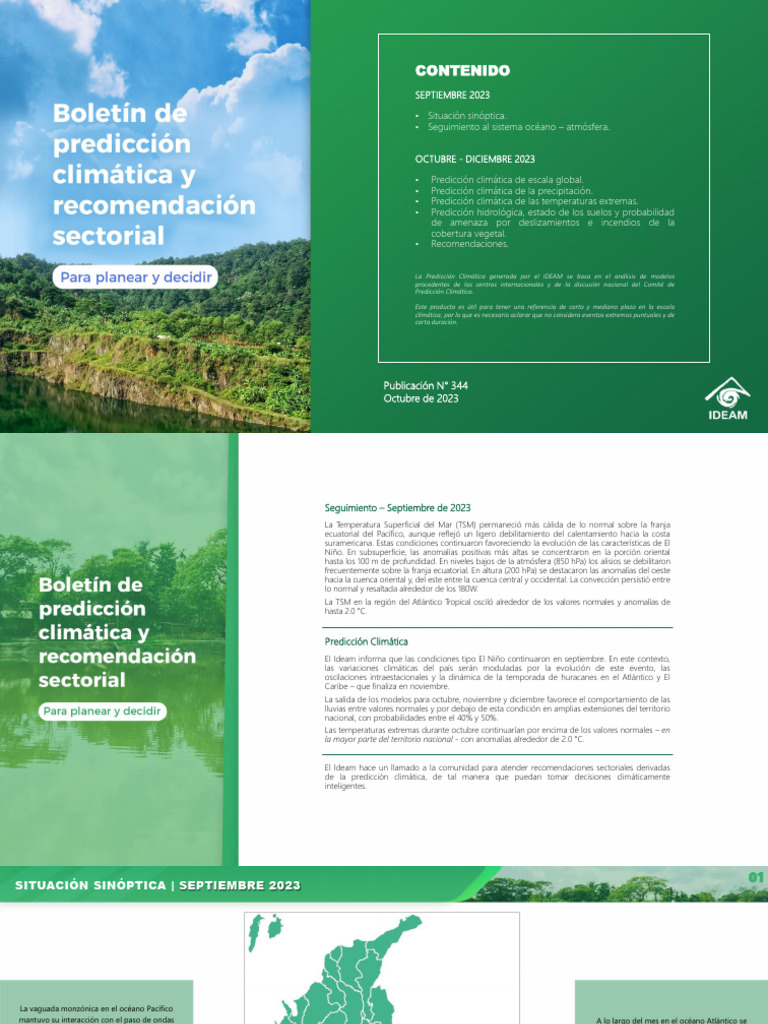 Predicción Climática Octubre-Diciembre | PDF | El niño | Precipitación