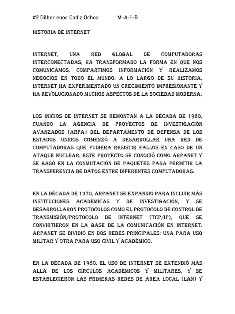 Historia y evolución de Internet | PDF | Internet | Red mundial