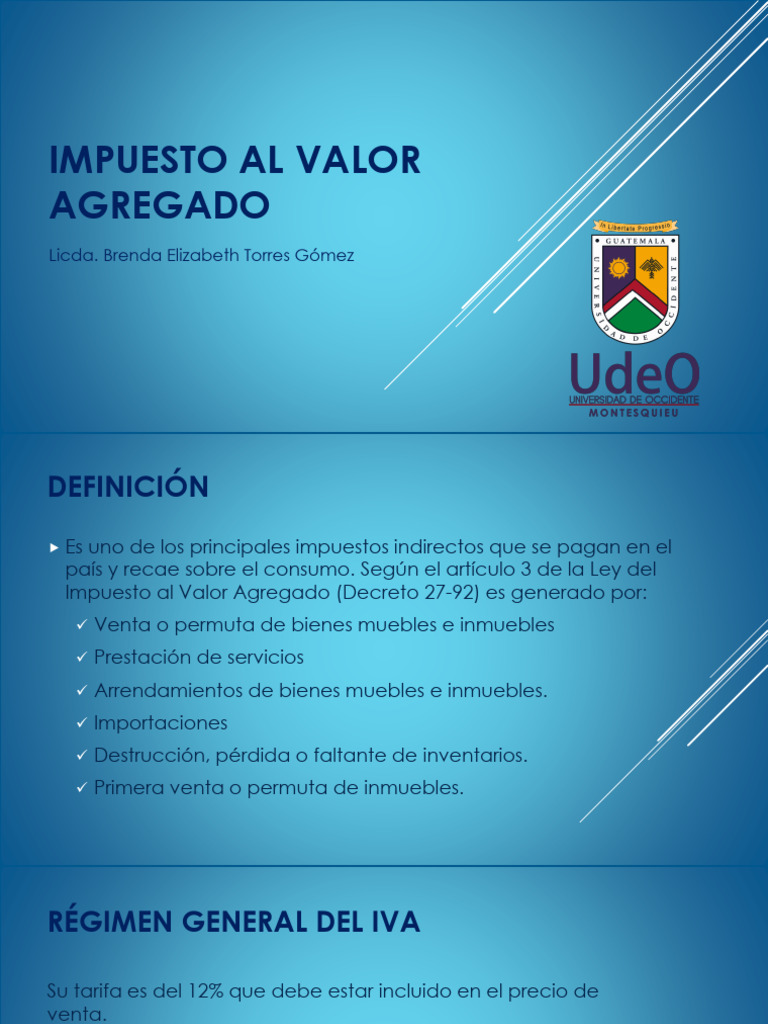 Guía Completa sobre el IVA en Guatemala | PDF | Impuesto al valor ...