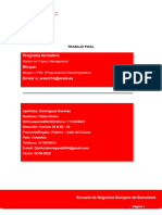 Programa Formativo: Bloque: Enviar A: Arearrhh@eneb - Es: Master en Project Management