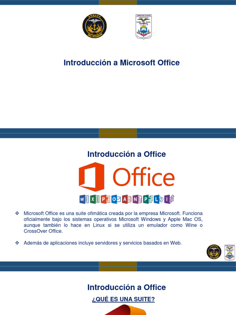 Historia y Componentes de MS Office | PDF | Microsoft Office ...