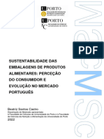 Sustentabilidade Das Embalagens de Produtos Alimentares: Perceção Do Consumidor E Evolução No Mercado Português