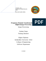 Frequency Domain Transformations in Digital Image Processing