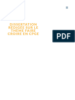 Dissertation Corrigée Faire Croire en CPGE Scientifique