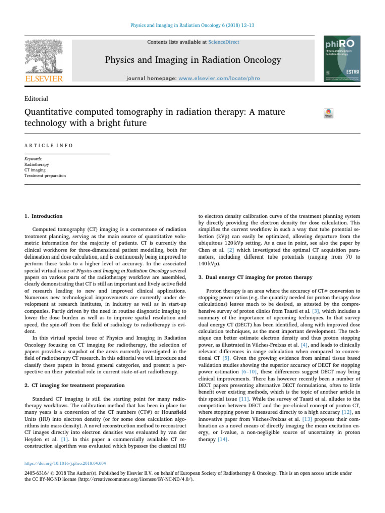 Quantitative Computed Tomography | PDF | Ct Scan | Radiation Therapy