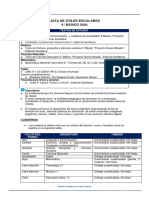 Lista de Útiles Escolares 6° BÁSICO 2024