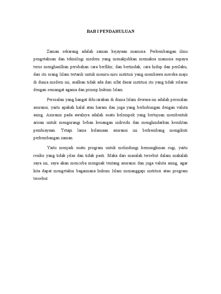 Makalah Masailul Fiqhiyyah Tentang Asuransi Jiwa Pdf