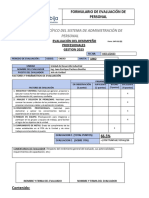 B. Profesionales Formulario de Evaluación