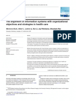 Bush Et Al - The Alignment of Information Systems With Organizational Objectives & Strategies in Health Care