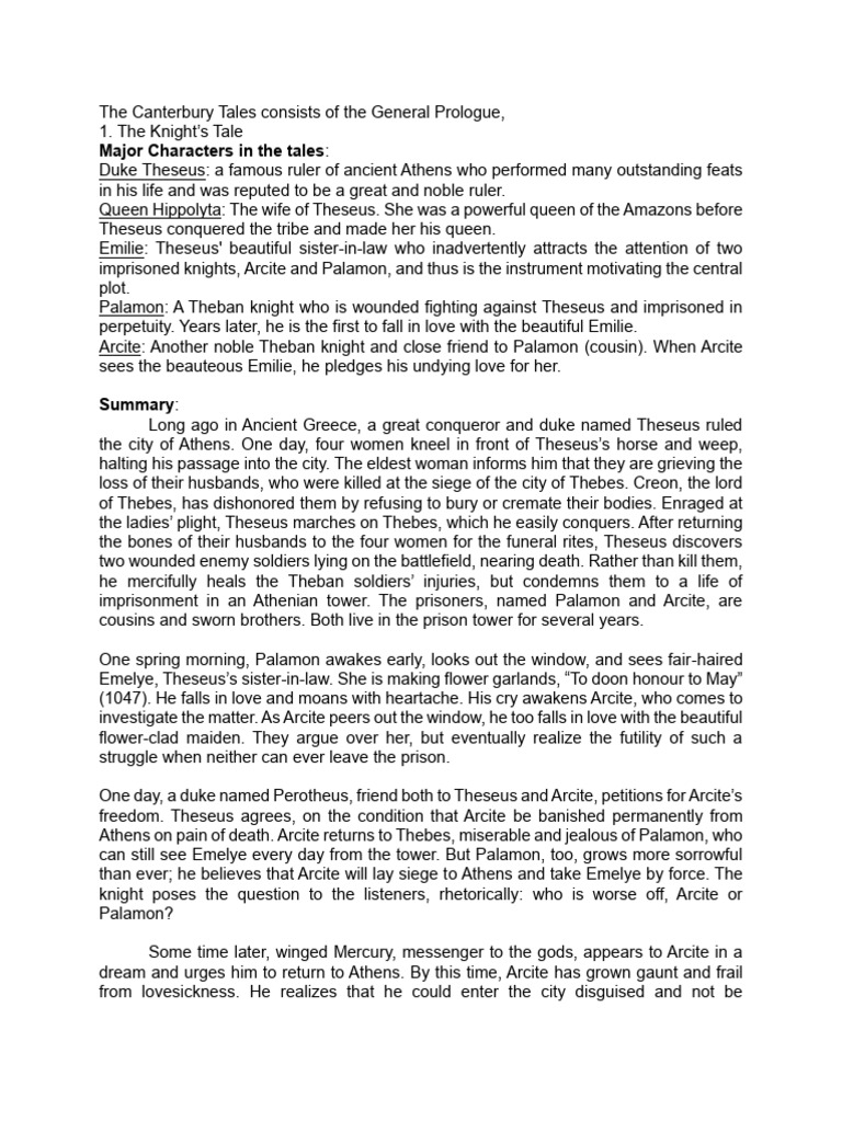 The Canterbury Tales Consists of The General Prologue - PDF | PDF