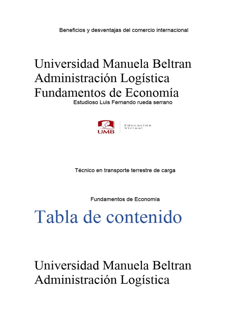 Ventajas y desventajas del comercio internacional | PDF | Balance de ...