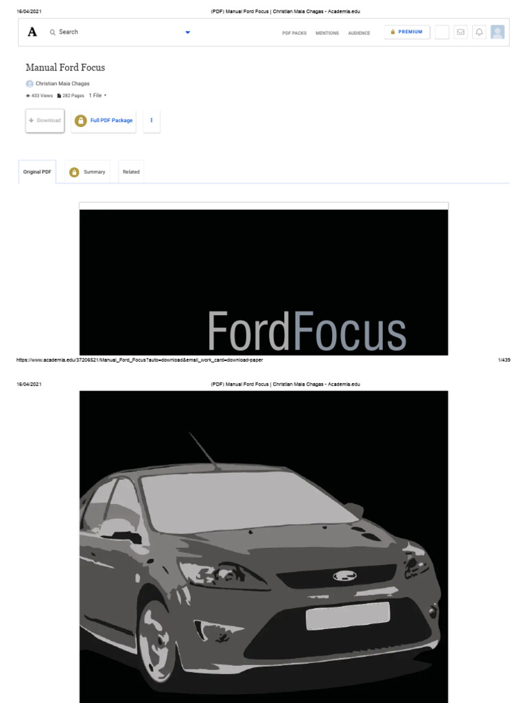 Ford Focus Maintenance Manual PDF | PDF