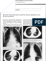 Bronquiectasias Causada Por Aspiracion Cronica Pac Cri Du Chat