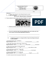 Worksheet N2 III Reported Speech Satements 2023