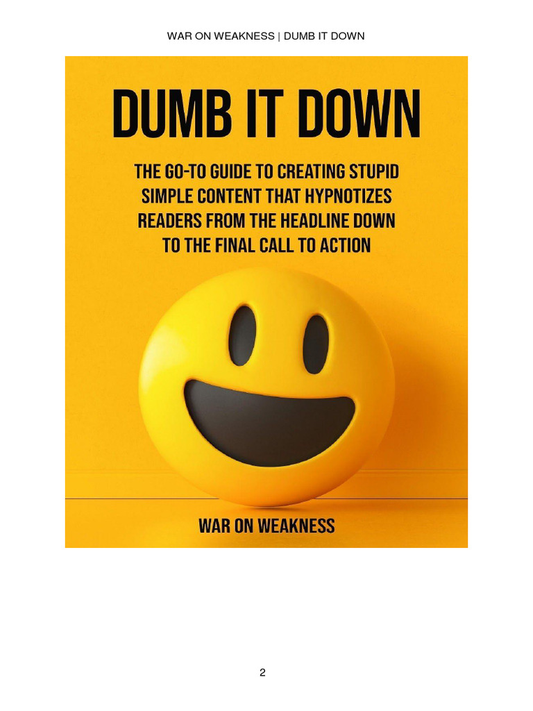 Dumb It Down Final August 2020 | PDF