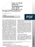 Complicationsinoral Andmaxillofacial Surgery:Management Ofhemostasisand Bleedingdisordersin Surgicalprocedures