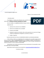 Ejemplo de Convocatoria de Reunion Ampa