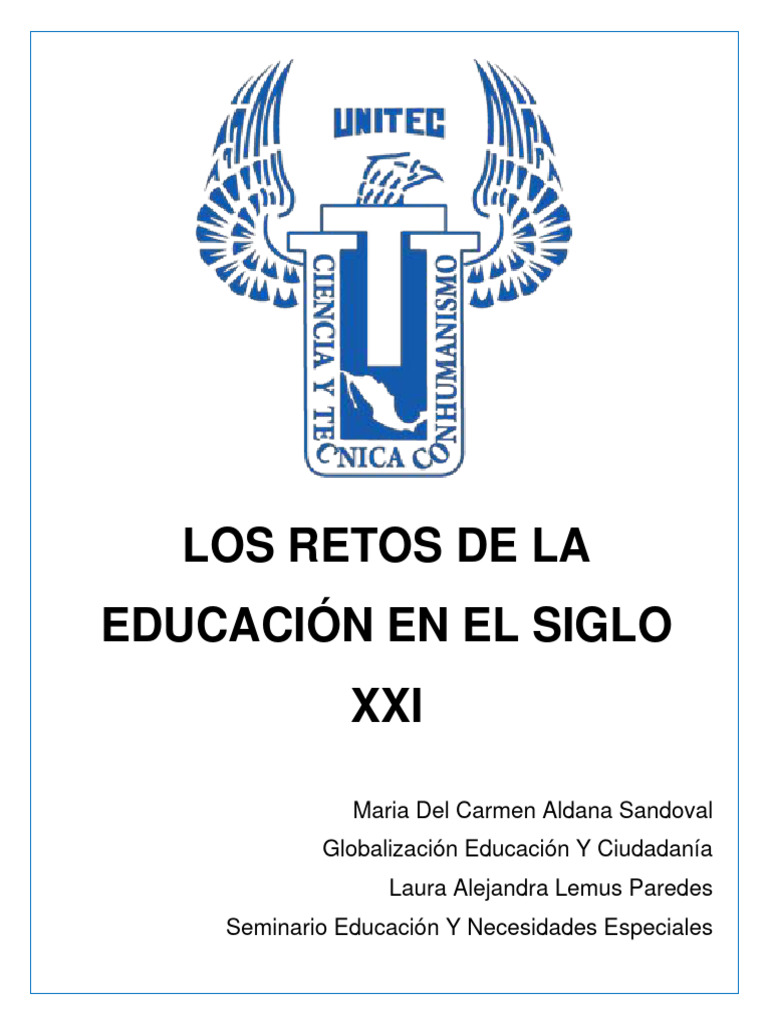 Retos de la Educación en el Siglo XXI | PDF | Aprendizaje | Plan de ...