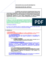 Oracionalización Del Artículo Informativo