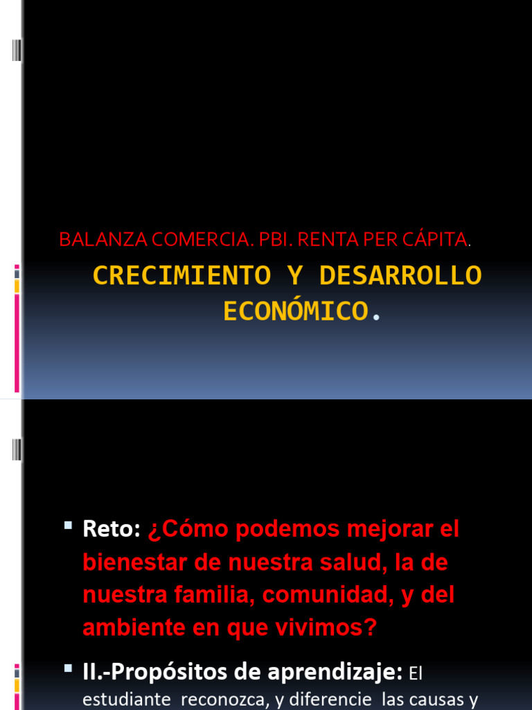 El Crecimiento Económico | PDF | Producto Interno Bruto | Balanza comercial