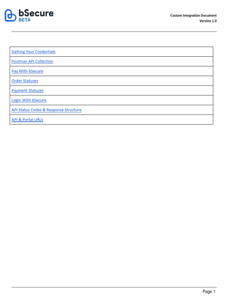 Custom Integration Guide for bSecure API | PDF | Web Server | Internet ...