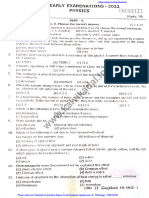 12th Physics Half Yearly Exam Original Question Paper 2022 Madurai District