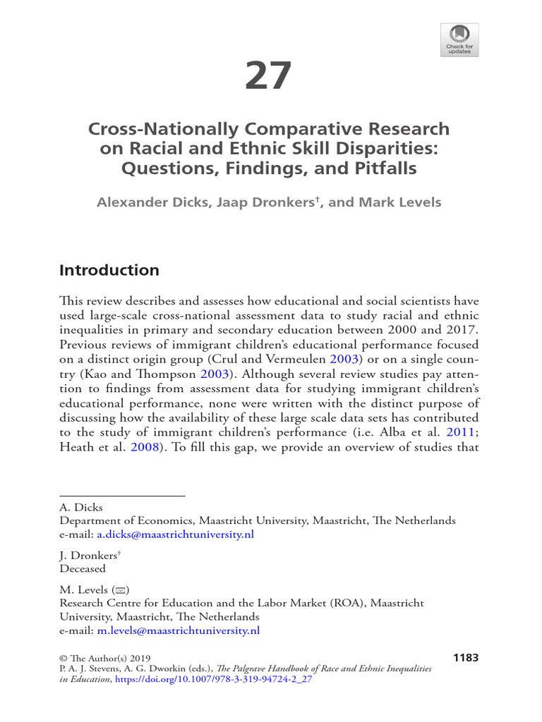Comparative Research Questions