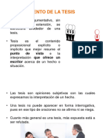 Planteamiento de La Tesis en Una Argumentación