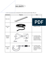 Topic: Measuring Length: Instrument Diagram Uses