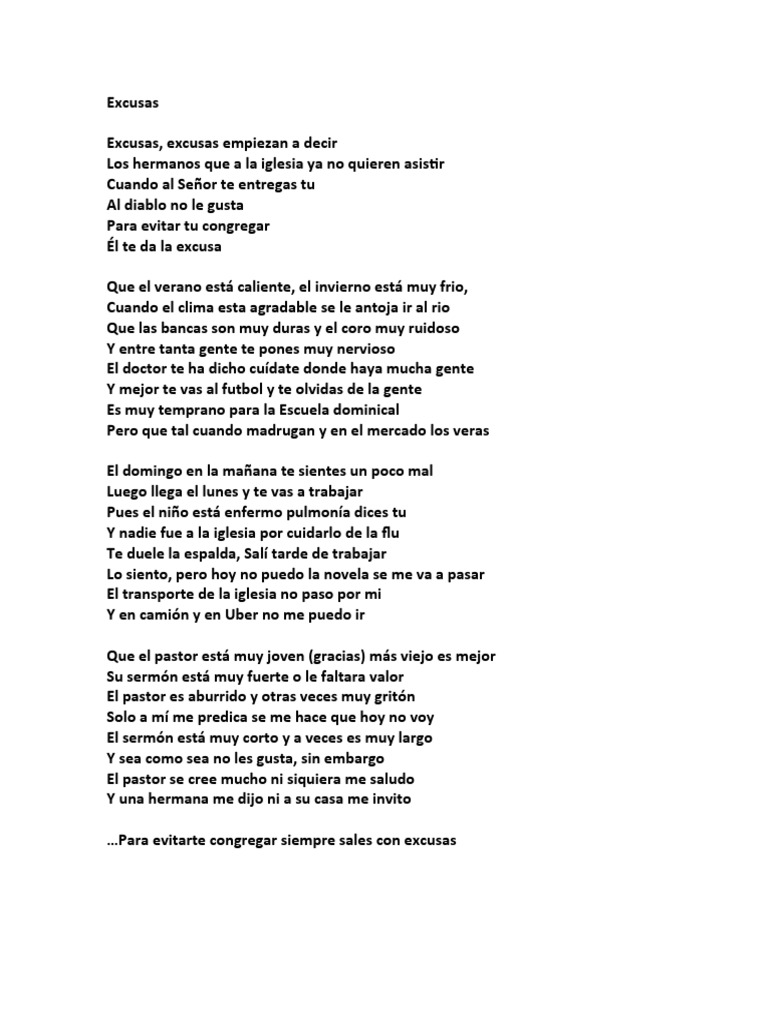 Excusas | PDF