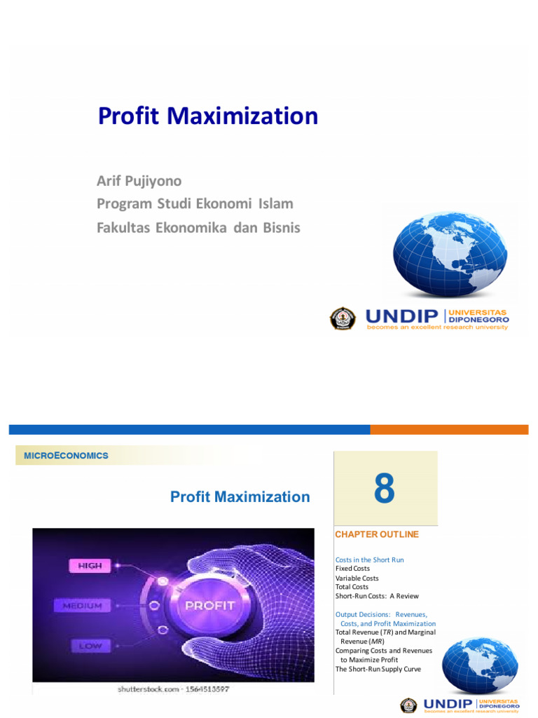08 - Profit Maximization - 2023 | PDF | Profit (Economics) | Economic ...