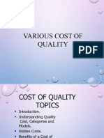 Various Cost of Quality