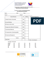 Daily Demonstration Rating Sheet