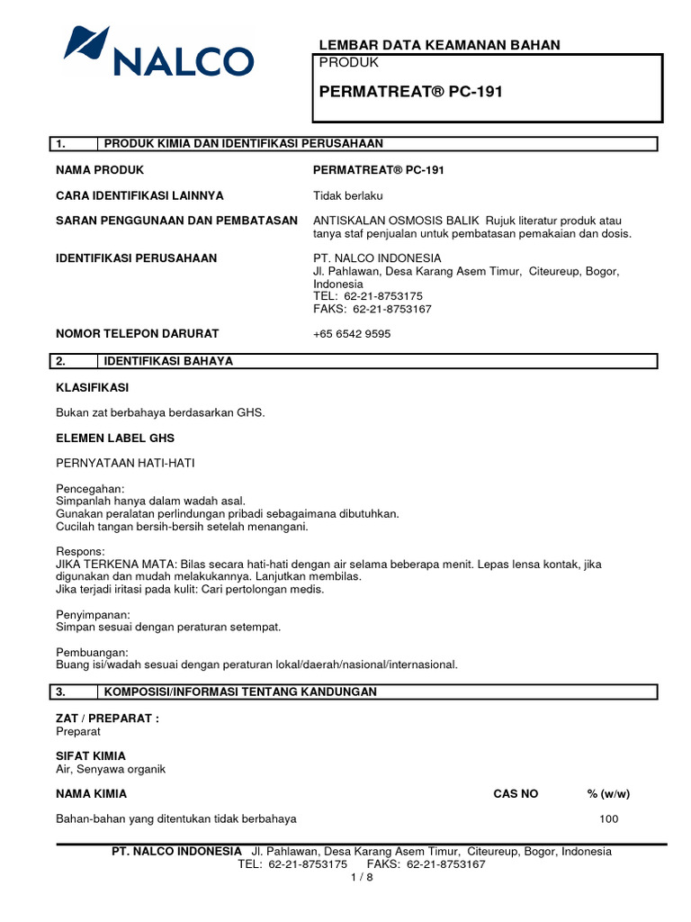 PC-191 Sds | PDF