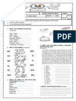 Examen Tercer Grado de Primaria