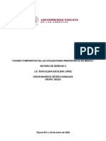 Cuadro Comparativo de Las Civilizaciones Prehispánicas en México