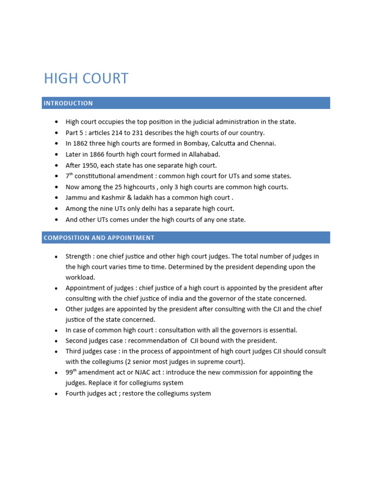 High Court Pdf : S. I. No. 58 of 2020, The High Court Rules, – QRMM
