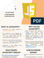 Module 8.0 - Lesson 8.1 JavaScript Syntax