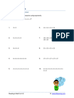 Grade 5 Writing Exponents A