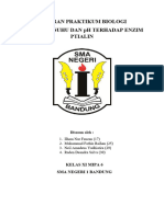 Laporan Praktikum Biologi Pengaruh Suhu Dan PH Terhadap Enzim Ptialin